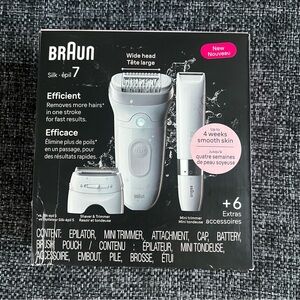 Braun Silk-épil Series 7 Epilator, Woman's Electric Razor Shaver Kit